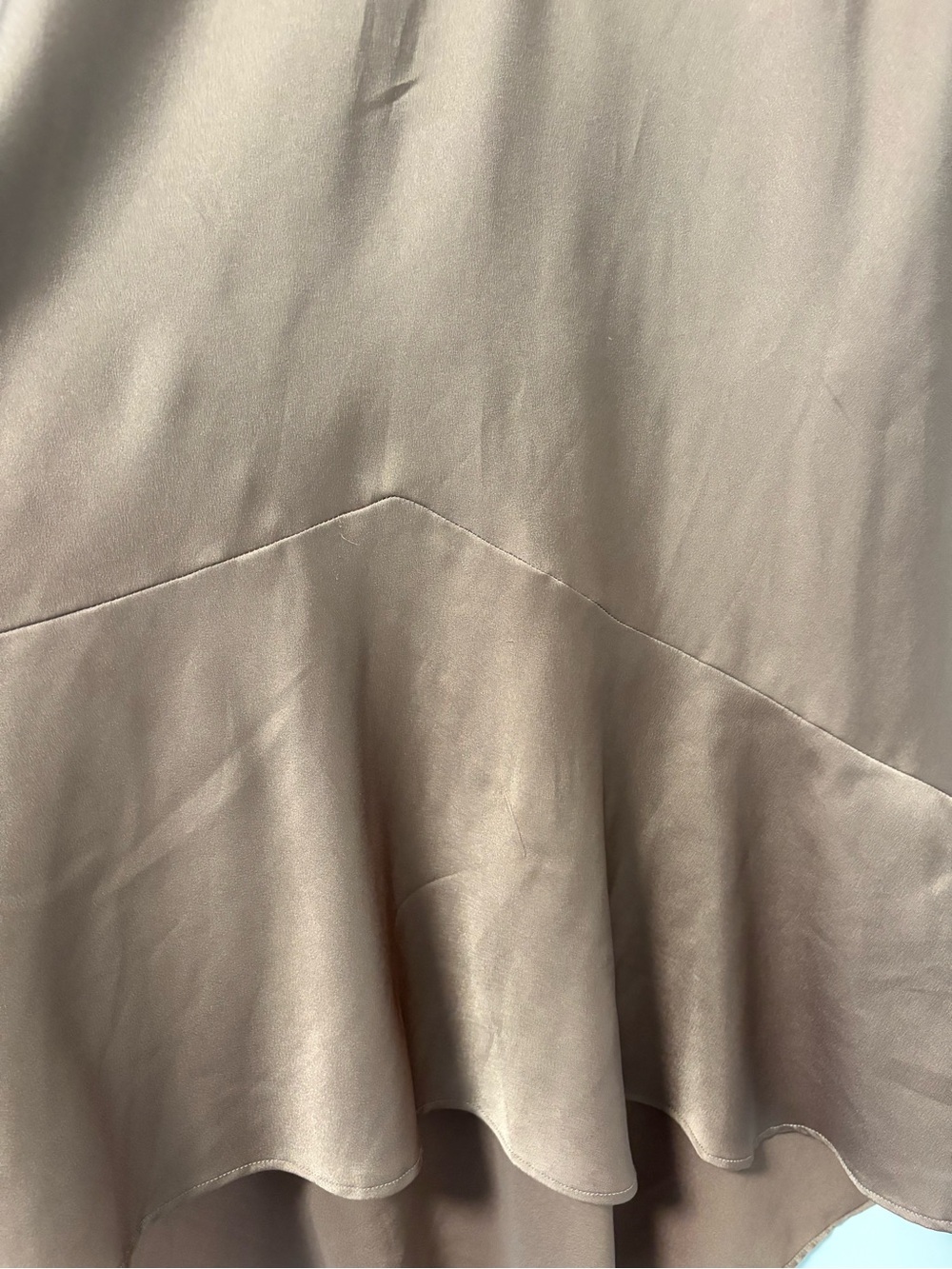 Abercrombie & Fitch Taupe High-Low Satin Skirt - Picture 4 of 5